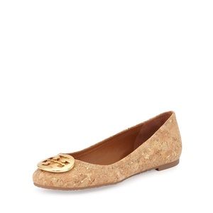 Tory Burch Cork Reva Ballet Flats Size 9 1/2